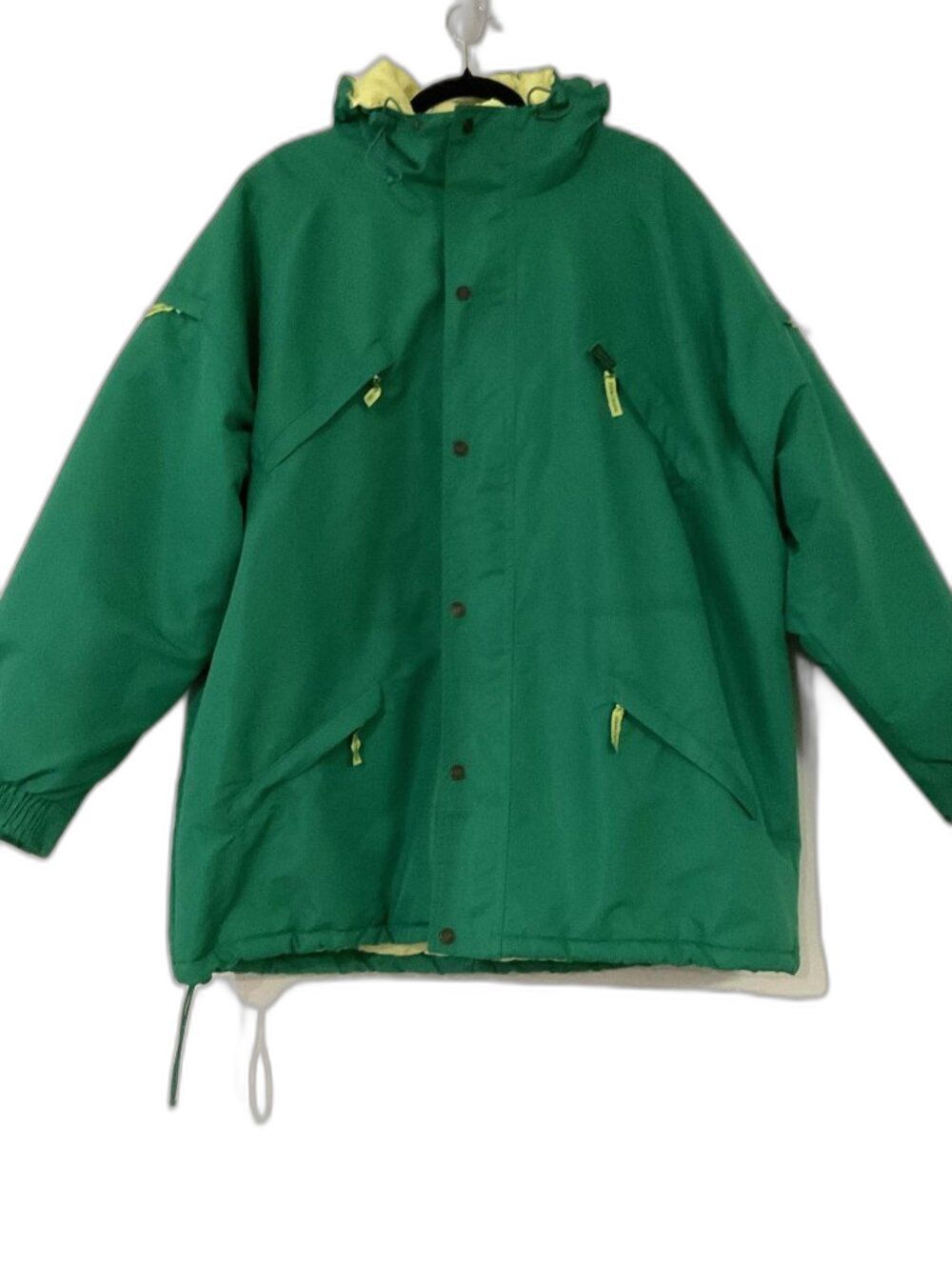 Vtg 90s John Deere Green Waterproof Insulated Quilted Winter Jacket XL Can XXL